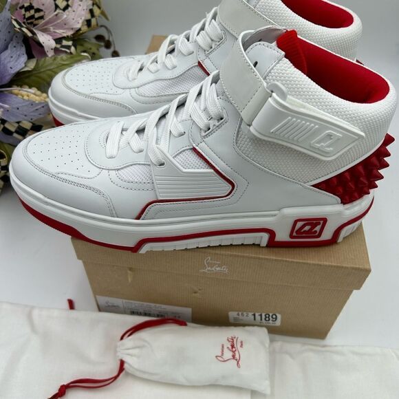 Men’s Christian Louboutin, Astroloubi leather sneakers, size 44 made in Italy - Picture 6 of 8